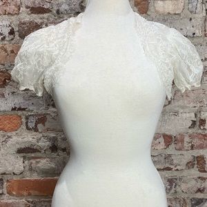 Lace bolero removable sleeves bridal